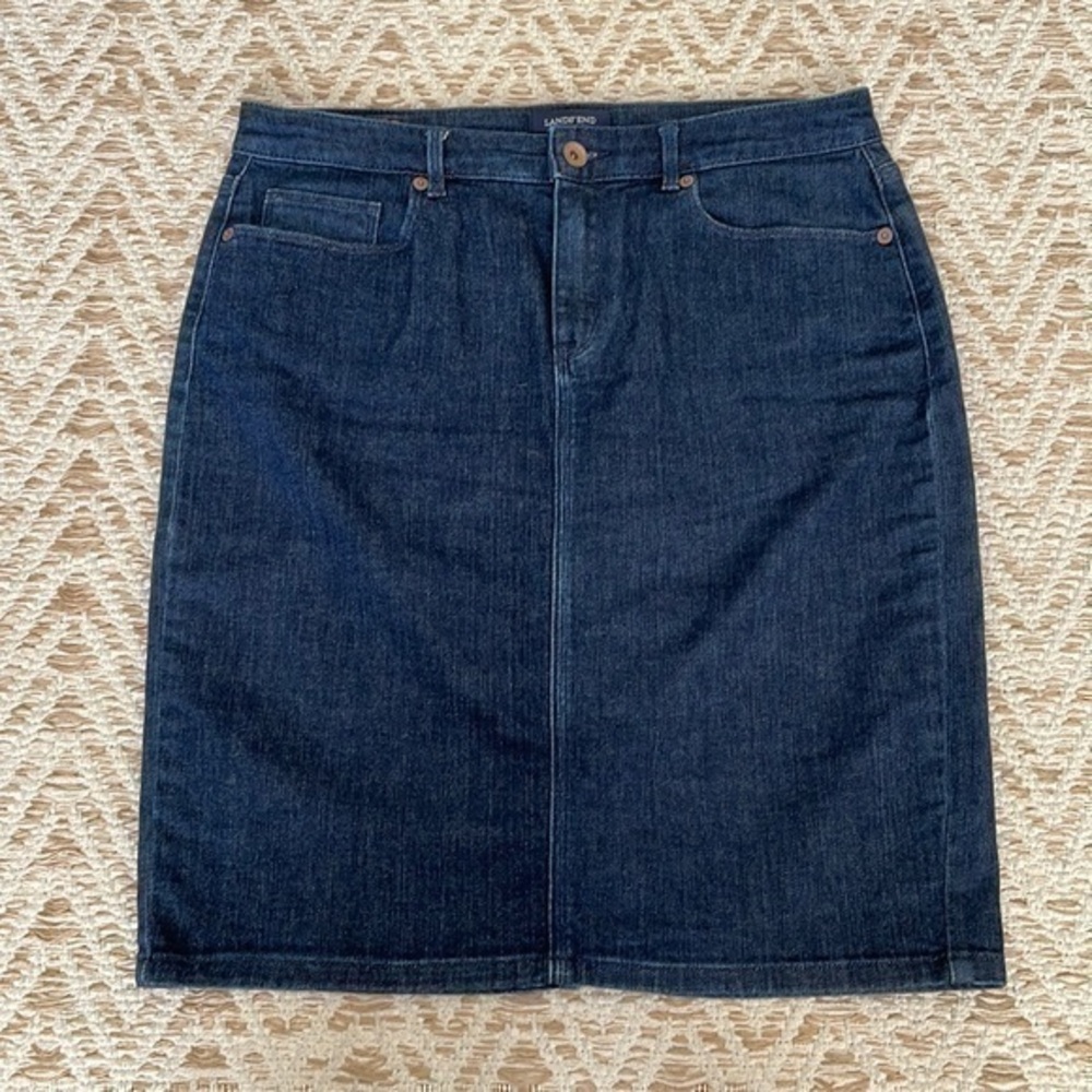 Lands end Jean skirt 6